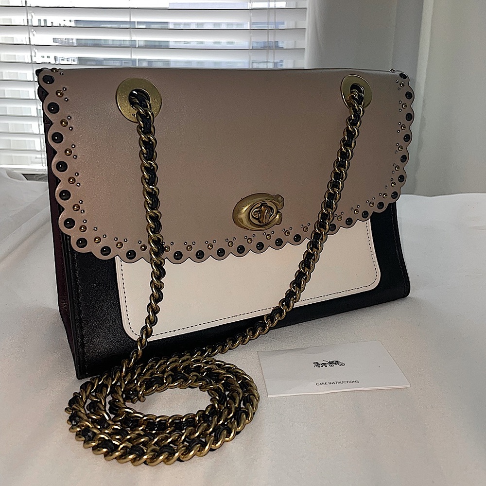 Coach Parker With Scallop Rivets Style No. 74090 - Picture 2 of 11